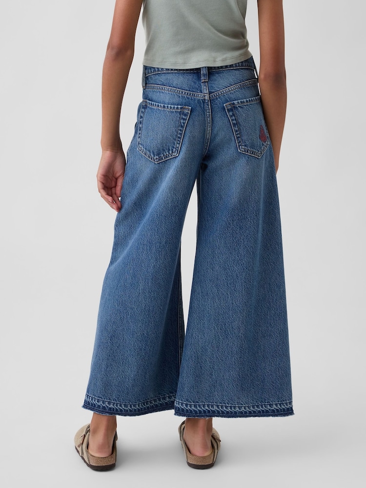 Medium Wash Geborduurd - Gap Low Rise Geborduurde I Heart NY Baggy Jeans (5-13jaar) - Afbeelding 2 van 6