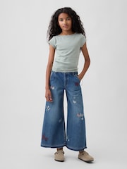 Medium Wash Geborduurd - Gap Low Rise Geborduurde I Heart NY Baggy Jeans (5-13jaar) - Afbeelding 3 van 6