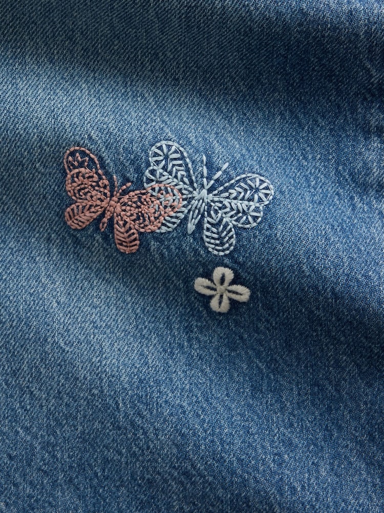 Medium Wash Geborduurd - Gap Low Rise Geborduurde I Heart NY Baggy Jeans (5-13jaar) - Afbeelding 6 van 6