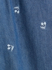 Gap Medium Wash Cherry High Waisted Pull On Wide-Leg Jeans (5-13yrs) - Image 4 of 4
