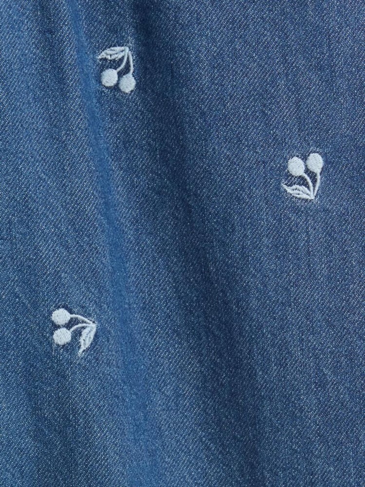 Gap Medium Wash Cherry High Waisted Pull On Wide-Leg Jeans (5-13yrs) - Image 4 of 4