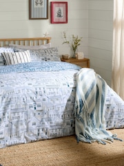 Wylder Sea Blue Abersoch Town Reversible Duvet Cover Set - Image 3 of 3