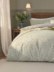 Wylder Sage Grace Leaf Jacquard Satin Duvet Cover Set - Image 3 of 3