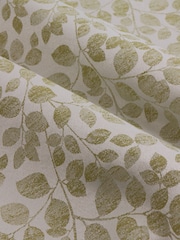 Wylder Sage Grace Leaf Jacquard Lined Pencil Pleat Curtains - Image 6 of 6