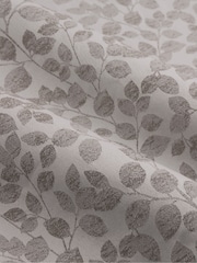 Wylder Mist Grey Grace Leaf Jacquard Lined Pencil Pleat Curtains - Image 6 of 6