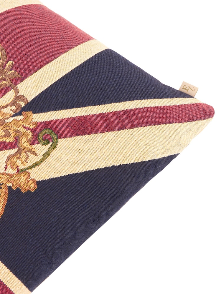 Evans Lichfield Multicolour Union Jack Lion Tapestry Fibre Fill 65x45cm Cushion - Image 4 of 4 Evans Lichfield Multicolour Union Jack Lion Tapestry Fibre Fill 65x45cm Cushion - Image 4 of 4