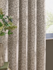 Wylder Natural Grace Leaf Jacquard Lined Pencil Pleat Curtains - Image 3 of 5