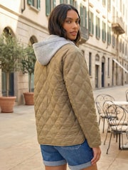 Roman Green Quilted Hooded Jacket - Image 3 of 4