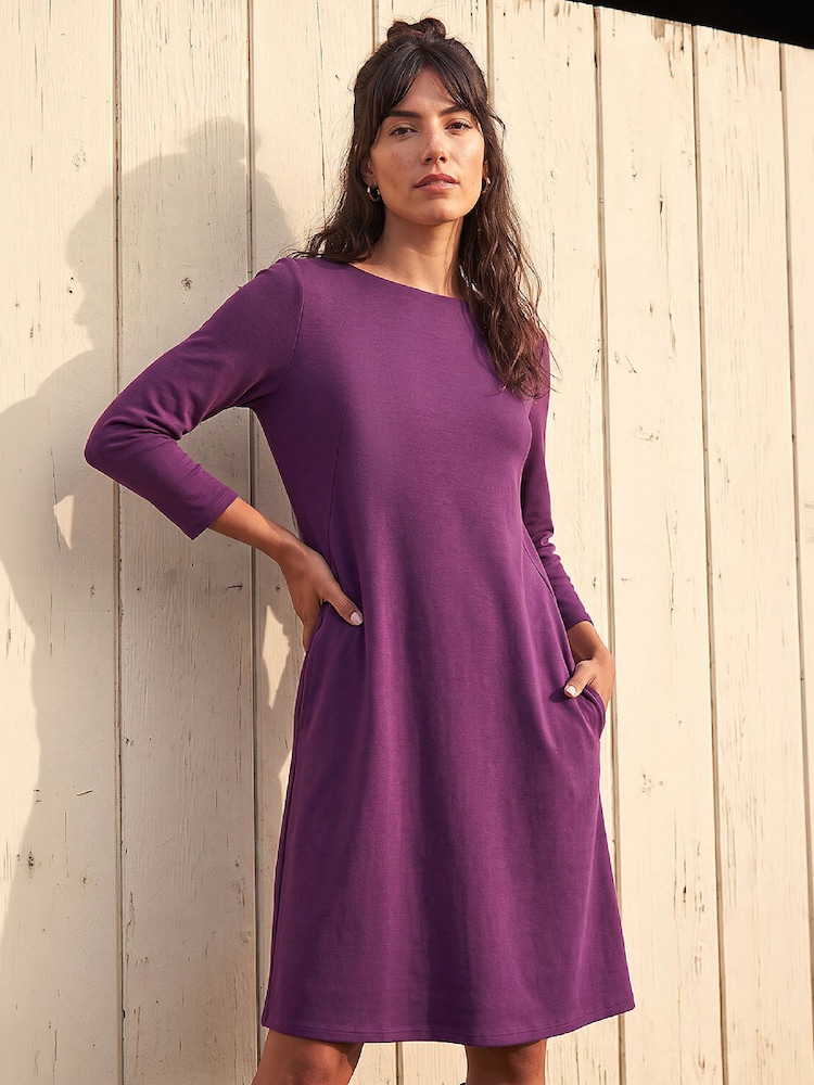 a line swing dress with pockets Buy Roman Purple A-Line Pocket Stretch from Next USA dubai Carolina Herrera Size 8 Size:Size 16 Embrace simplicity and elegance