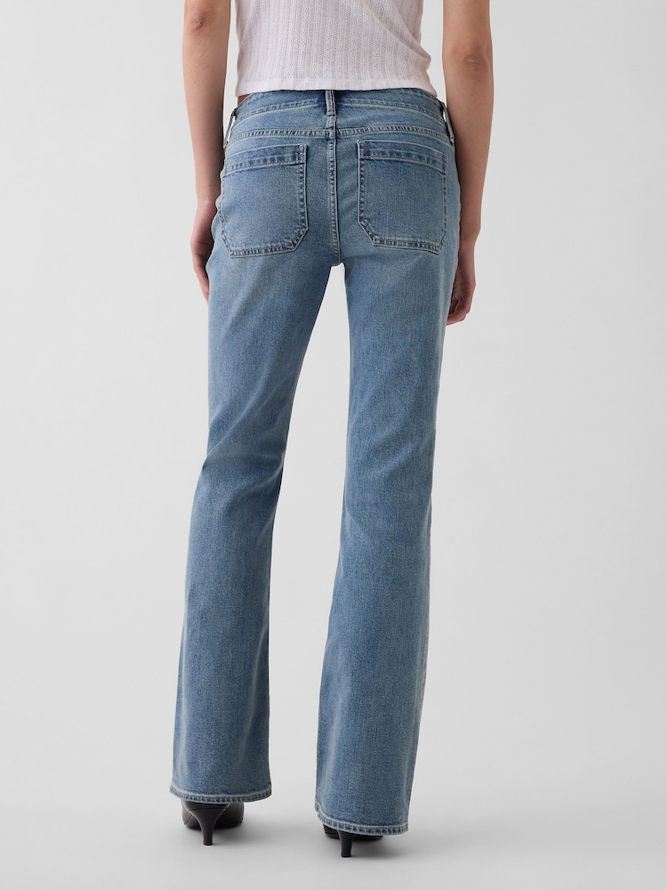 Gap Light Wash Low Rise Long and Lean Patch Pocket Jeans - Image 2 of 5