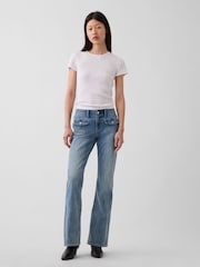 Gap Light Wash Low Rise Long and Lean Patch Pocket Jeans - Image 4 of 5