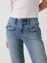Gap Light Wash Low Rise Long and Lean Patch Pocket Jeans - Image 5 of 5