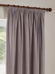 Yard Mauve Heavy Chenille Fully Lined Pencil Pleat Curtain - Image 1 of 5