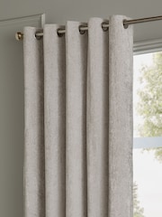 Paoletti Silver Lustre Velvet Fully Lined Eyelet Curtain - Image 3 of 6