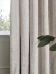 Paoletti Silver Lustre Velvet Fully Lined Eyelet Curtain - Image 4 of 6