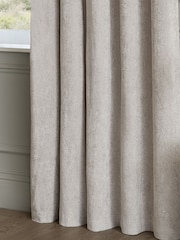 Paoletti Silver Lustre Velvet Fully Lined Eyelet Curtain - Image 5 of 6
