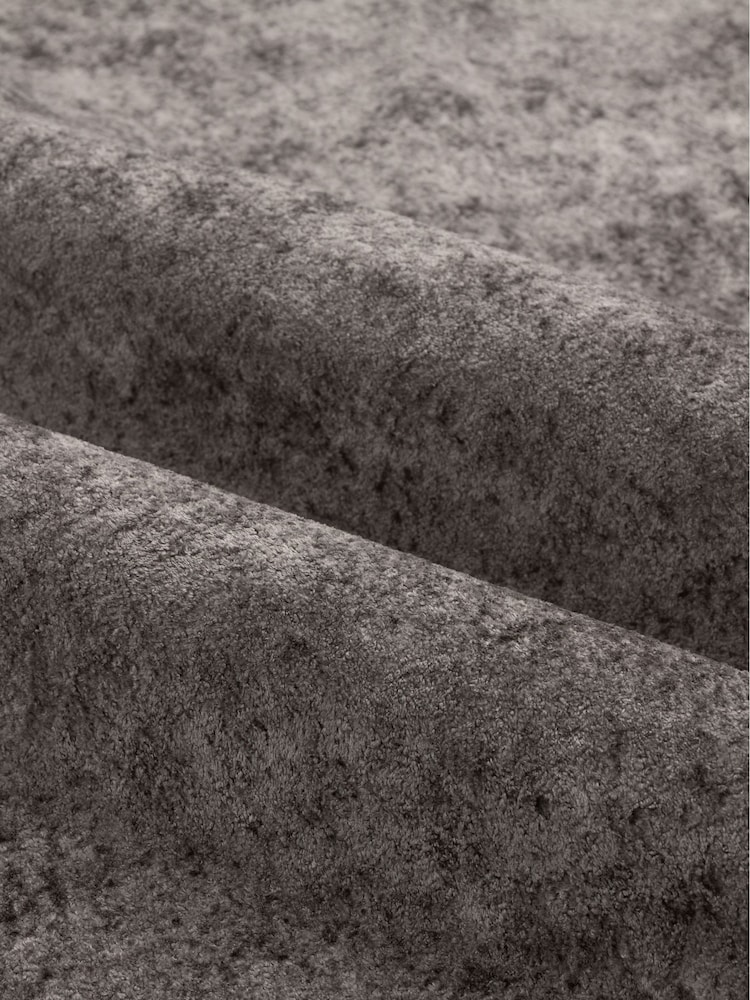 Paoletti Pewter Lustre Velvet Fully Lined Eyelet Curtain - Image 5 of 5 Paoletti Pewter Lustre Velvet Fully Lined Eyelet Curtain - Image 5 of 5