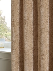 Paoletti Champagne Lustre Velvet Fully Lined Eyelet Curtain - Image 3 of 6