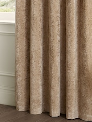 Paoletti Champagne Lustre Velvet Fully Lined Eyelet Curtain - Image 5 of 6