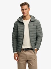 Superdry Green Hooded Fuji Lite Jacket - Image 1 of 6