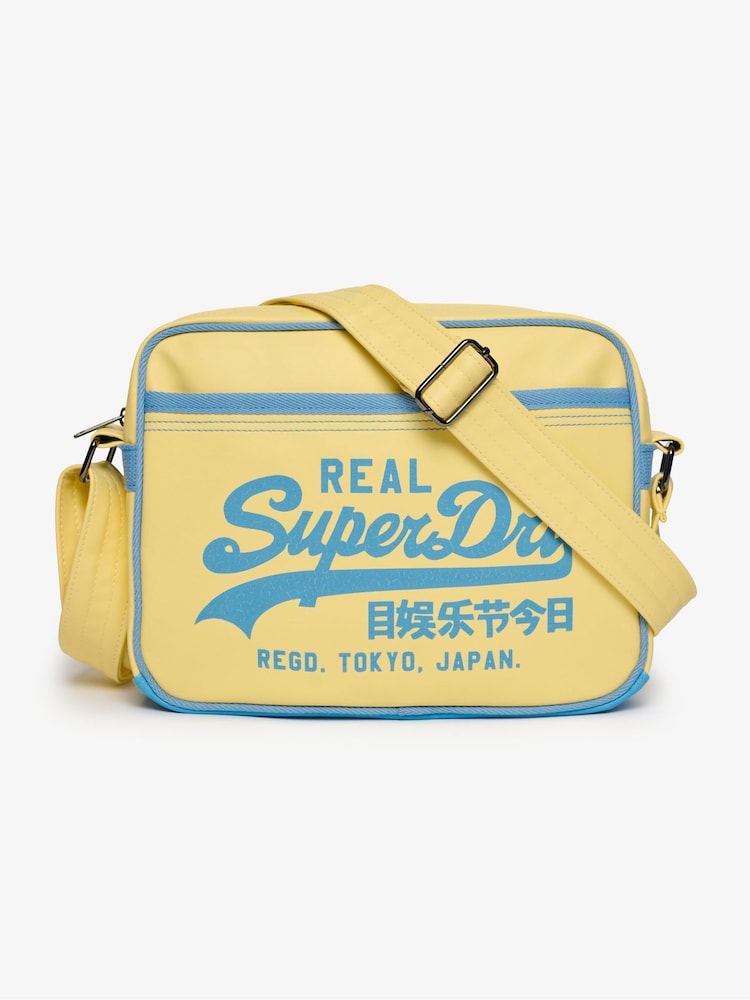 Superdry Yellow Mini Alumni Crossbody Bag - Image 2 of 4 Superdry Yellow Mini Alumni Crossbody Bag - Image 2 of 4