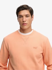 Superdry Orange Essential Logo Crew Sweatshirt - Image 2 of 5