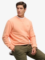 Superdry Orange Essential Logo Crew Sweatshirt - Image 3 of 5