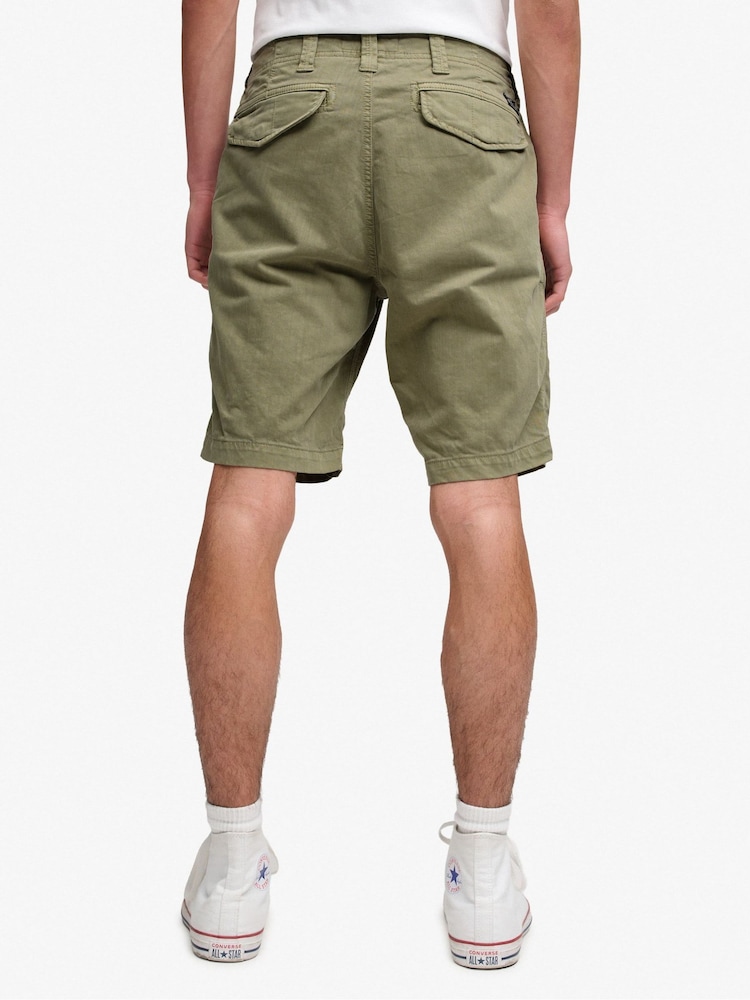 Superdry Green Utility Chino Shorts - Image 2 of 7 Superdry Green Utility Chino Shorts - Image 2 of 7