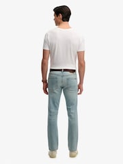 Superdry Blue Cotton Vintage Slim Straight Jeans - Image 3 of 5