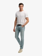Superdry Blue Cotton Vintage Slim Straight Jeans - Image 4 of 5