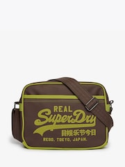 Superdry Brown Mini Alumni Cross-Body Bag - Image 1 of 4