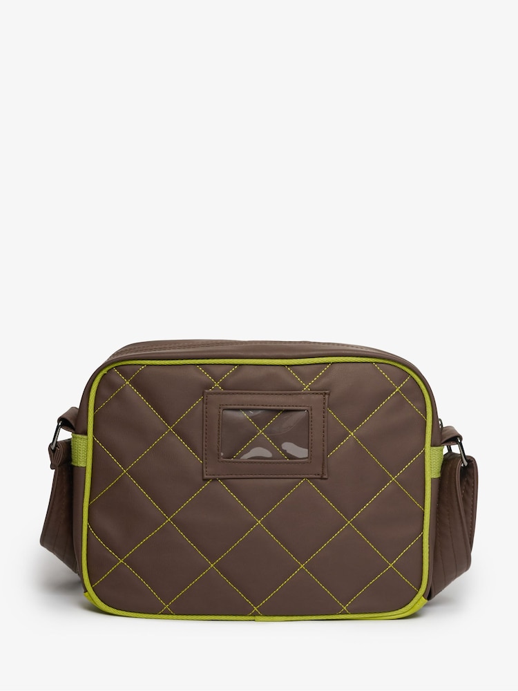 Superdry Brown Mini Alumni Cross-Body Bag - Image 2 of 4 Superdry Brown Mini Alumni Cross-Body Bag - Image 2 of 4