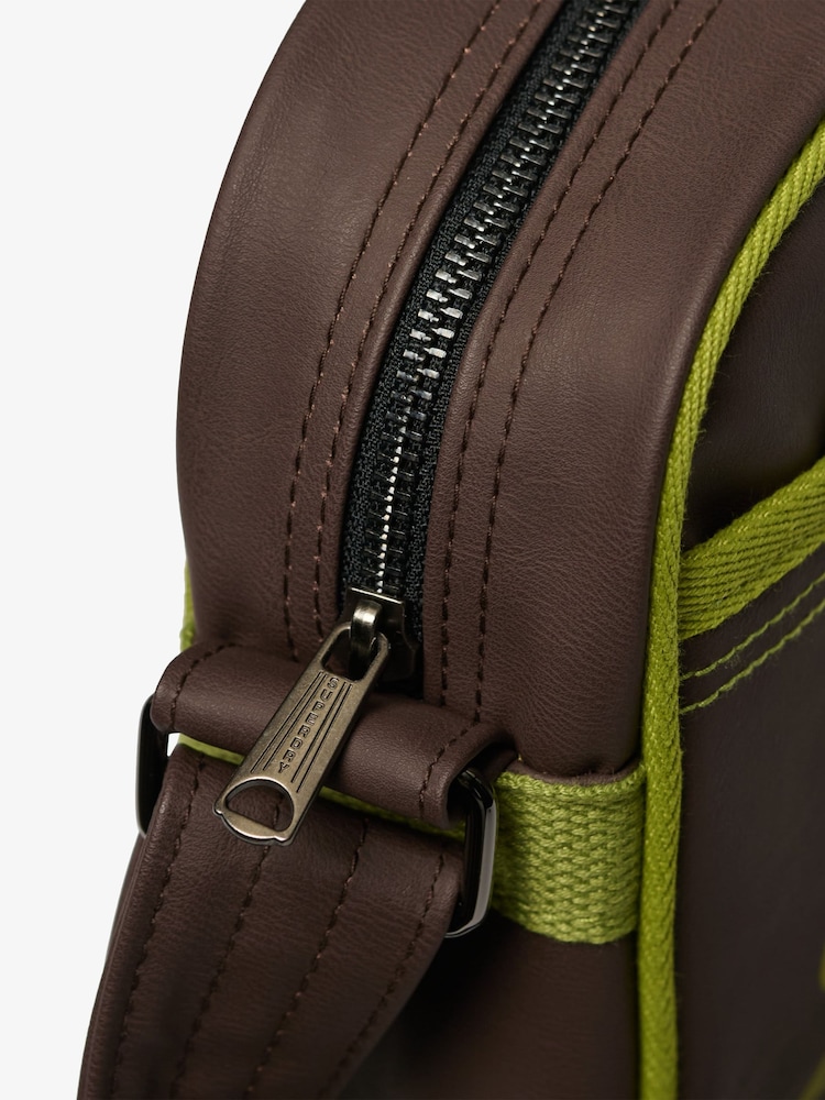 Superdry Brown Mini Alumni Cross-Body Bag - Image 4 of 4 Superdry Brown Mini Alumni Cross-Body Bag - Image 4 of 4