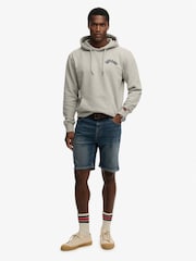 Superdry Blue Vintage Straight Shorts - Image 1 of 8