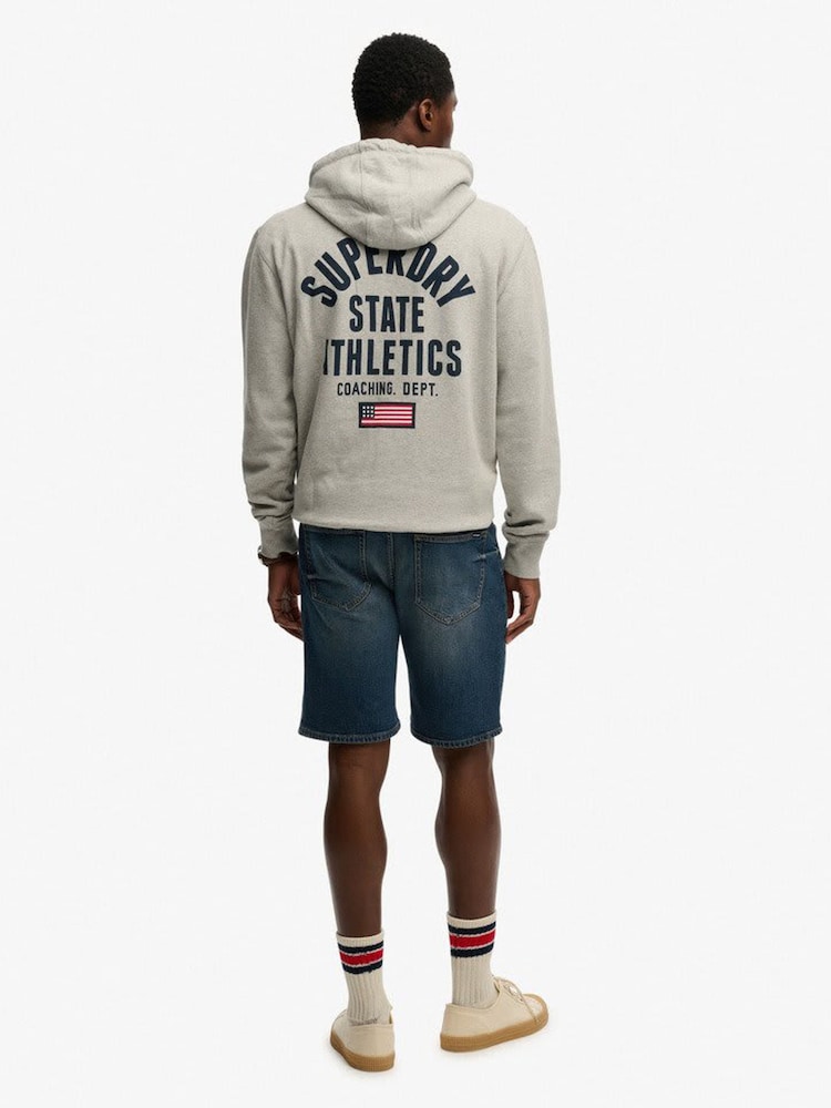 Superdry Blue Vintage Straight Shorts - Image 2 of 8 Superdry Blue Vintage Straight Shorts - Image 2 of 8