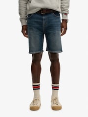Superdry Blue Vintage Straight Shorts - Image 4 of 8