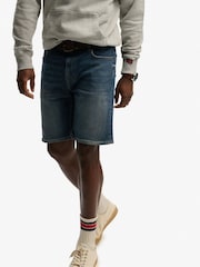 Superdry Blue Vintage Straight Shorts - Image 6 of 8
