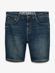 Superdry Blue Vintage Straight Shorts - Image 7 of 8