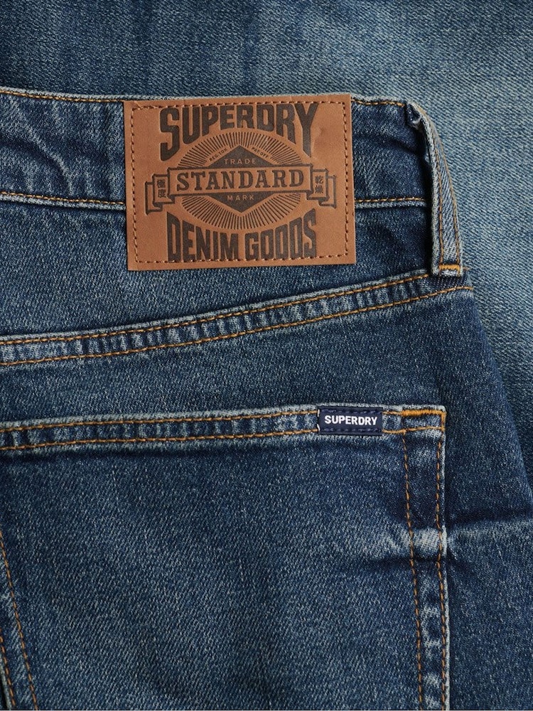 Superdry Blue Vintage Straight Shorts - Image 8 of 8 Superdry Blue Vintage Straight Shorts - Image 8 of 8