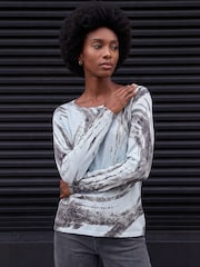Roman Blue Abstract Knit Jumper - Image 2 of 4