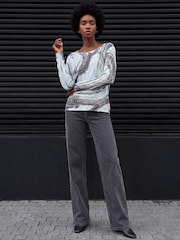 Roman Blue Abstract Knit Jumper - Image 3 of 4