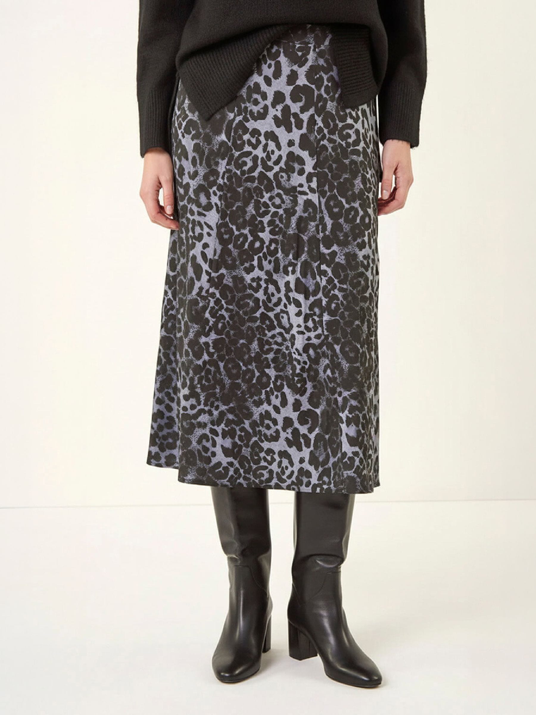 Buy Roman Grey Printed A-Line Midi Skirt from Next USA