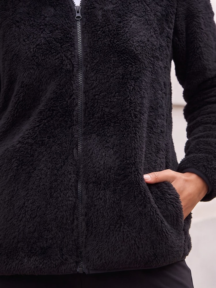 Roman Black Soft Sherpa Fleece Jacket - Image 3 of 3 Roman Black Soft Sherpa Fleece Jacket - Image 3 of 3