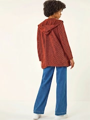 Roman Brown Longline Hooded Cardigan - Image 3 of 4