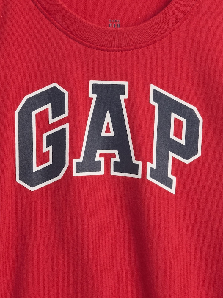 Rouge - T-shirt à manches longues avec logo Gap (6mois à5ans) - Image 3 de 3