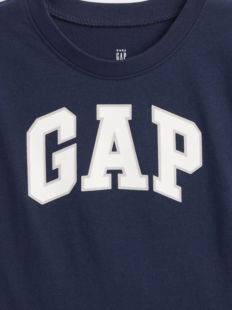 marine - T-shirt à manches longues avec logo Gap (6mois à5ans) - Image 3 de 3