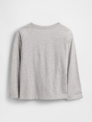Gris - T-shirt à manches longues avec logo Gap (6mois à5ans) - Image 2 de 3