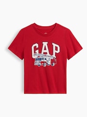 Rouge camion de pompier - T-shirt Gap graphique à manches courtes (6mois5ans) - Image 1 de 3