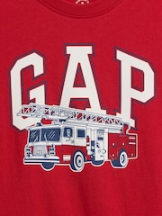 Rouge camion de pompier - T-shirt Gap graphique à manches courtes (6mois5ans) - Image 3 de 3