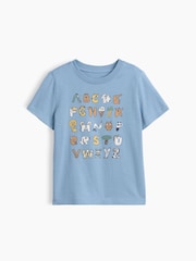 Alphabet bleu - T-shirt Gap graphique à manches courtes (6mois5ans) - Image 1 de 3